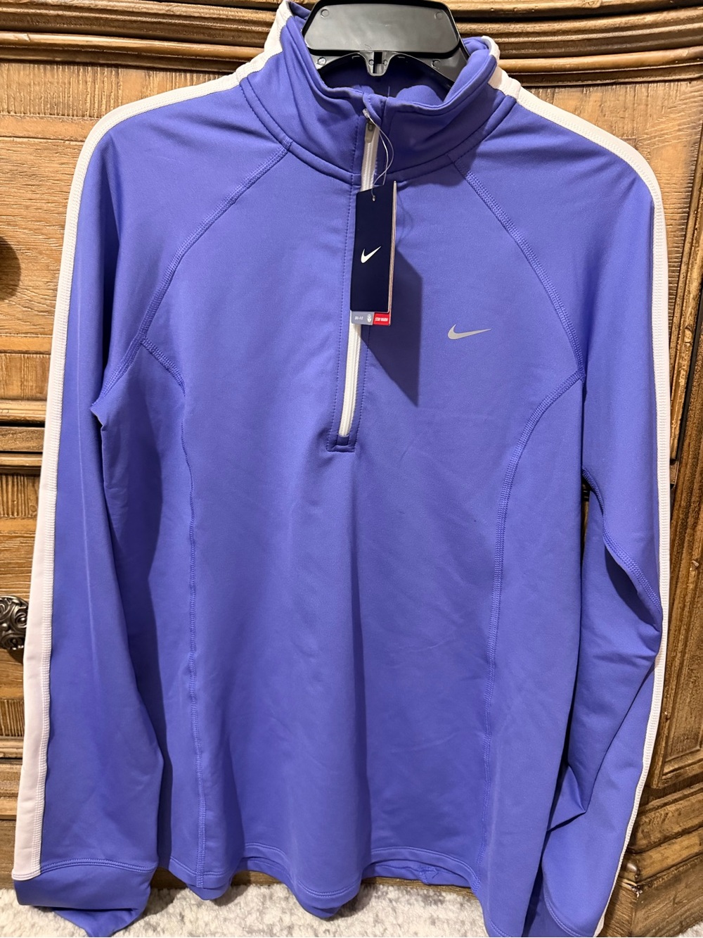 Nike Women's Purple Athletic Jacket Long Sleeve Quarter Zip